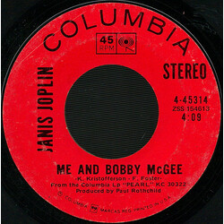 Janis Joplin Me And Bobby McGee / Half Moon USED VINYL 7INCH 45 RPM SINGLE STYRENE STEREO