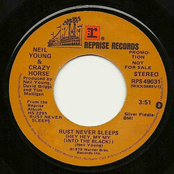 Neil Young / Crazy Horse Hey Hey, My My (Into The Black) USED VINYL 7INCH PROMO