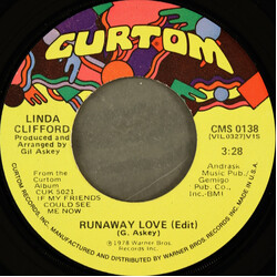 Linda Clifford Runaway Love (Edit) / Broadway Gypsy Lady USED VINYL 7INCH 45 RPM