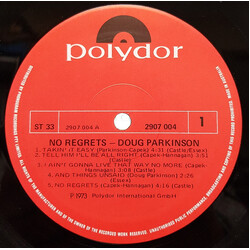 Doug Parkinson No Regrets Vinyl LP USED