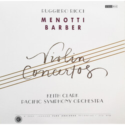 Ruggiero Ricci / Keith Clark (3) / Pacific Symphony Orchestra Menotti / Barber: Violin Concertos Vinyl LP USED
