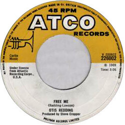 Otis Redding Free Me / (Your Love Has Lifted Me) Higher & Higher USED VINYL 7INCH 45 RPM SINGLE