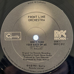 Frontline Orchestra Don't Turn Your Back On Me USED VINYL 12INCH 33 S RPM