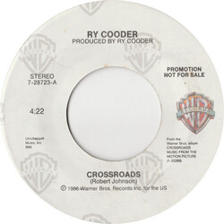 Ry Cooder Crossroads USED VINYL 7INCH 45 RPM PROMO STEREO