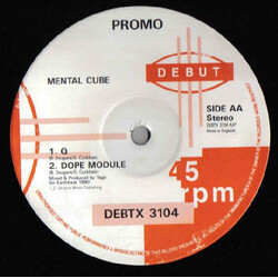 Mental Cube Chile Of The Bass Generation USED VINYL 12INCH PROMO 45 RPM