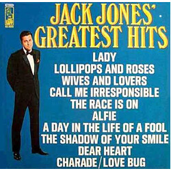 Jack Jones Jack Jones' Greatest Hits Vinyl LP USED