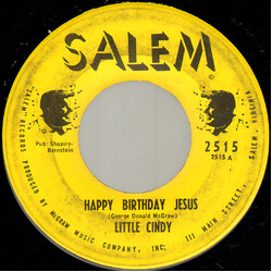 Little Cindy Happy Birthday Jesus USED VINYL 7INCH 45 RPM SINGLE