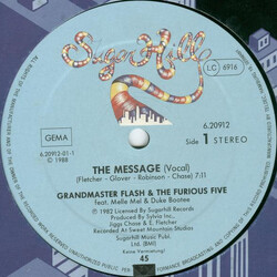 Grandmaster Flash & The Furious Five / Melle Mel / Duke Bootee The Message USED VINYL 12INCH REISSUE 45 RPM
