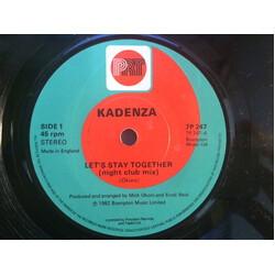 Kadenza Let's Stay Together USED VINYL 7INCH 45 RPM