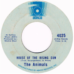 The Animals House Of The Rising Sun USED VINYL 7INCH SINGLE STYRENE