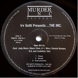 Irv Gotti / The INC Ride Wit Us / 1 Hearse, 2 Suburbans Vinyl 12" USED