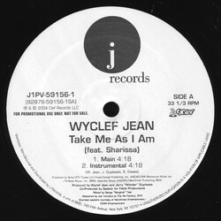 Wyclef Jean Take Me As I Am USED VINYL 12INCH PROMO