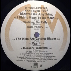 Mental As Anything If You Leave Me, Can I Come Too? Vinyl LP USED