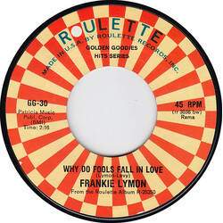 Frankie Lymon Why Do Fools Fall In Love / I'm Not A Juvenile Delinquent USED VINYL 7INCH 45 RPM SINGLE REISSUE STYRENE