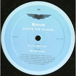 Bang Leave Me Alone USED VINYL 12INCH 33 S RPM