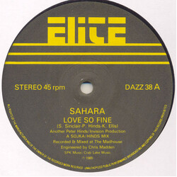 Sahara (19) Love So Fine USED VINYL 12INCH 45 RPM STEREO