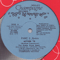 Erotic Drum Band Action '78 Part 2 - Remix USED VINYL 12INCH 45 RPM SINGLE SIDED