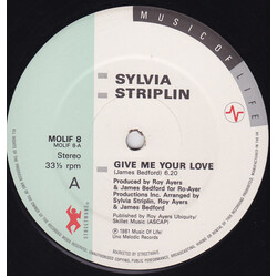 Sylvia Striplin Give Me Your Love USED VINYL 12INCH 33 S RPM STEREO