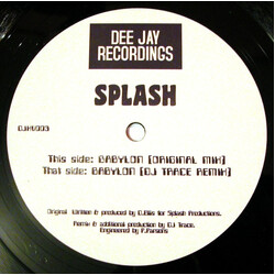 Splash Babylon (Original Mix) / Babylon (DJ Trace Remix) USED VINYL 12INCH REISSUE 45 RPM