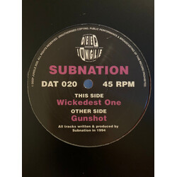 Subnation Gunshot / Wickedest One USED VINYL 12INCH 45 RPM