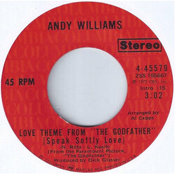 Andy Williams Love Theme From "The Godfather" (Speak Softly Love) USED VINYL 7INCH 45 RPM SINGLE