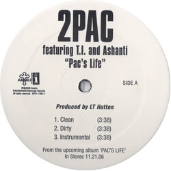 2Pac / T.I. / Ashanti Pac's Life USED VINYL 12INCH PROMO