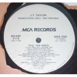 J.T. Taylor Feel The Need Vinyl 12" USED