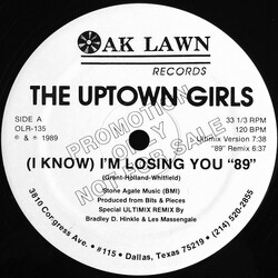 The Uptown Girls (I Know) I'm Losing You '89 USED VINYL 12INCH 33 S RPM PROMO