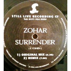 Zöhar Surrender Vinyl 12" USED