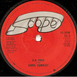 Errol Dunkley O.K. Fred USED VINYL 7INCH 45 RPM SINGLE STEREO