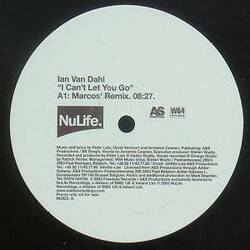 Ian Van Dahl I Can't Let You Go USED VINYL 12INCH PROMO