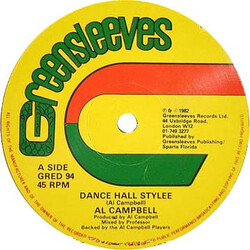 Al Campbell Dance Hall Stylee / Fight I Down USED VINYL 12INCH 45 RPM