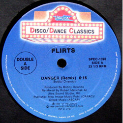The Flirts / Bobby Orlando Danger (Remix) / I Cry For You (Remix) USED VINYL 12INCH