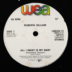 Roberta Gilliam All I Want Is My Baby USED VINYL 12INCH 45 RPM SINGLE STEREO