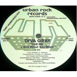 Diva Gray Call Me I Got What You Want USED VINYL 12INCH 33 S RPM PROMO