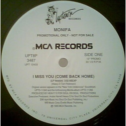 Monifah I Miss You (Come Back Home) USED VINYL 12INCH 33 S RPM SINGLE PROMO