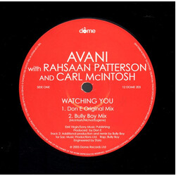 Avani / Rahsaan Patterson / Carl McIntosh Watching You / Heads Up USED VINYL 12INCH