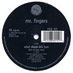 Mr. Fingers What About This Love (Remix) USED VINYL 12INCH 45 RPM