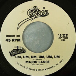 Major Lance Um, Um, Um, Um, Um, Um / The Monkey Time USED VINYL 7INCH 45 RPM REISSUE