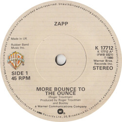 Zapp More Bounce To The Ounce USED VINYL 7INCH 45 RPM STEREO