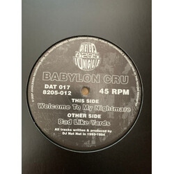 Babylon Cru Welcome To My Nightmare / Bad Like Yards USED VINYL 12INCH 45 RPM
