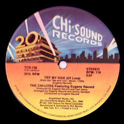 The Chi-Lites / Eugene Record Try My Side (Of Love) USED VINYL 12INCH 33 S RPM STEREO