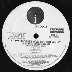 Busta Rhymes / Mariah Carey I Know What You Want USED VINYL 12INCH PROMO