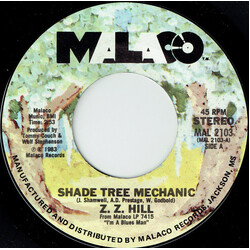 Z.Z. Hill Shade Tree Mechanic USED VINYL 7INCH 45 RPM STYRENE