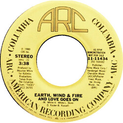 Earth, Wind & Fire And Love Goes On USED VINYL 7INCH PROMO 45 RPM