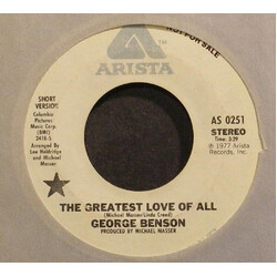 George Benson The Greatest Love Of All USED VINYL 7INCH 45 RPM PROMO STYRENE STEREO