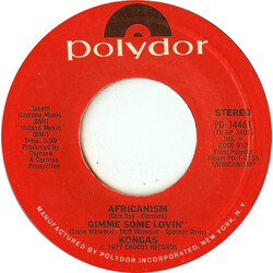 Kongas Africanism / Gimme Some Lovin' USED VINYL 7INCH 45 RPM