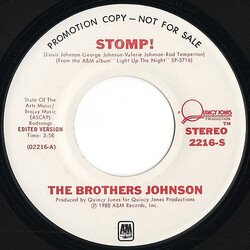 Brothers Johnson Stomp! USED VINYL 7INCH 45 RPM SINGLE PROMO STEREO MONO