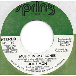 Joe Simon Music In My Bones USED VINYL 7INCH 45 RPM SINGLE