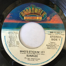 Sunrize (2) Who's Stickin' It? USED VINYL 7INCH 45 RPM PROMO